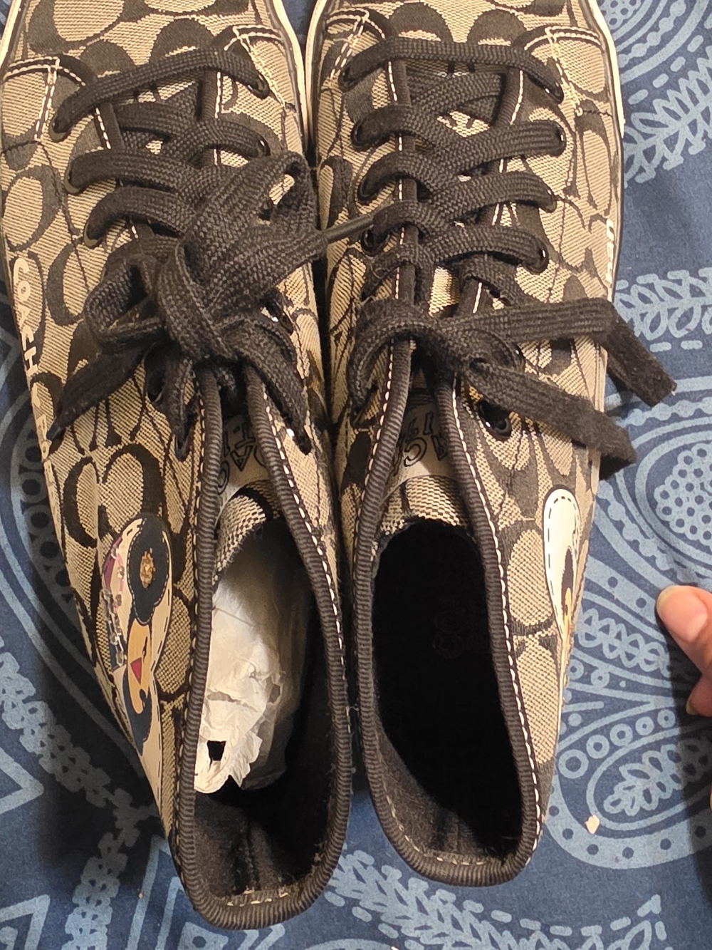 Coach High Top Sneaker in Signature Canvas - Black/White - Picture 3 of 5